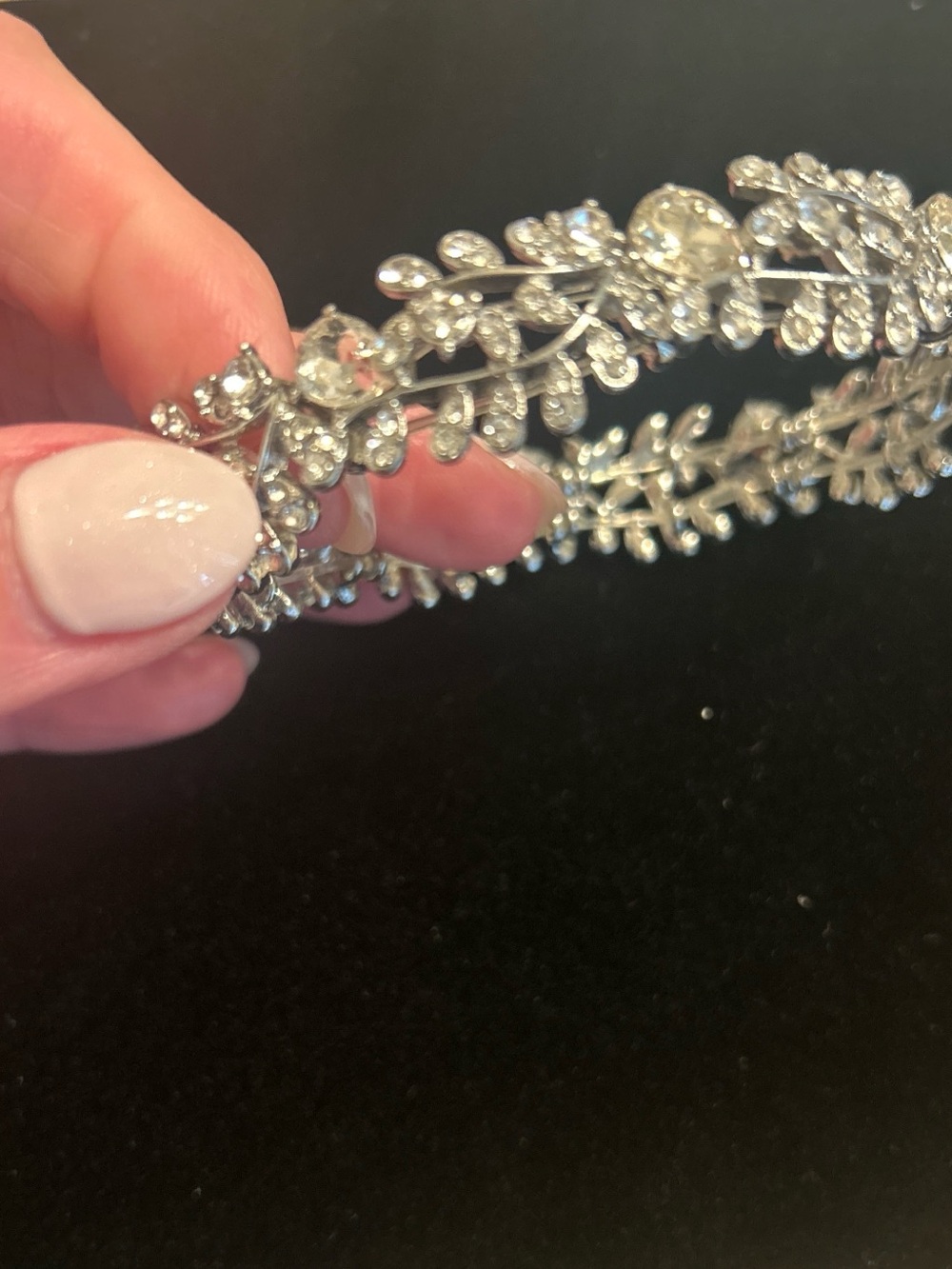Crystal Leaf Stretch Bracelet - Costume